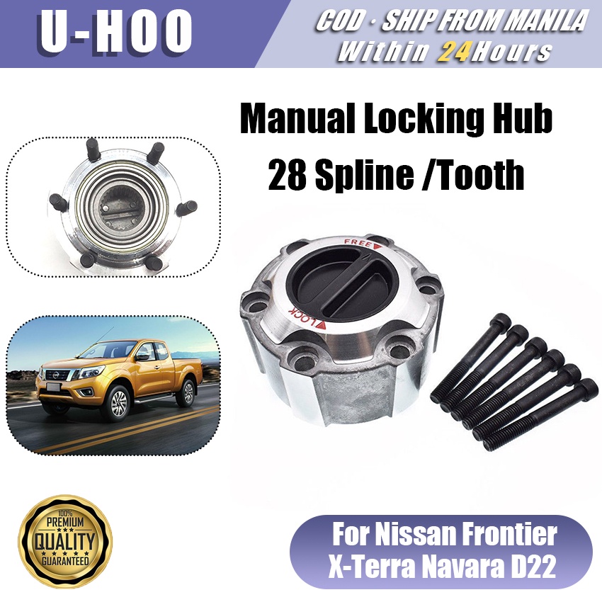 28 Spline Free Manual Wheel Locking Hubs Lock for Nissan Frontier X