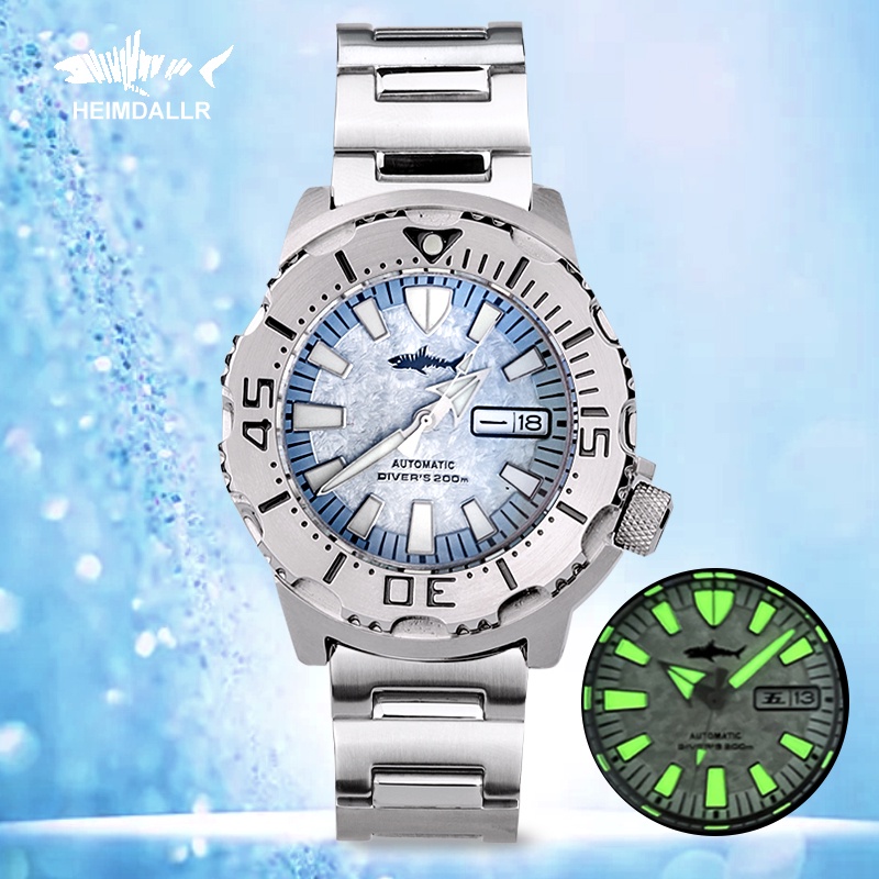 Heimdallr Monster V2 Frost Watch Men White Snowflake Dial Stainless ...
