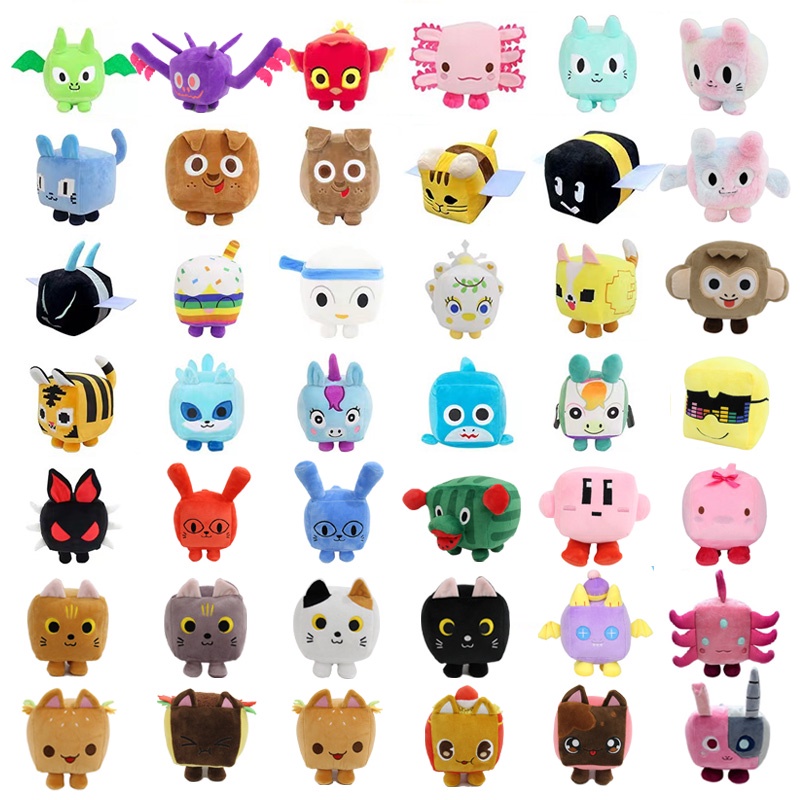 Cartoon Pet Simulator X Cat Unicorn Bee Stuff Plushie Toys, Roblox Cat