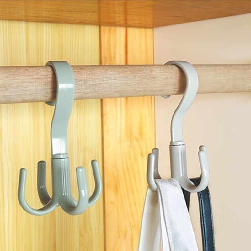 Rotatable Four Claw Hook Multifunctional Hanging Bag Rack Clothes Hats ...