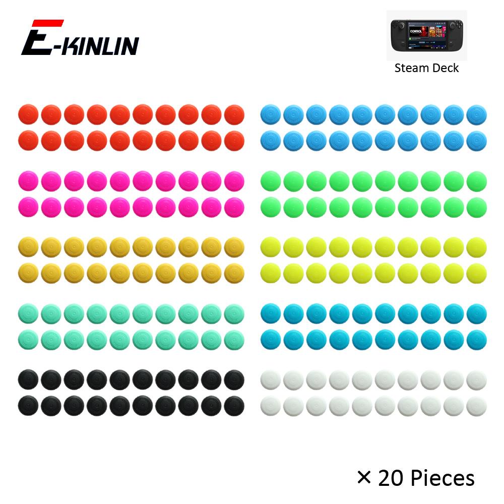 20 Pieces Rubber Silicone Thumb Stick Grips Caps Thumbstick Slim ...