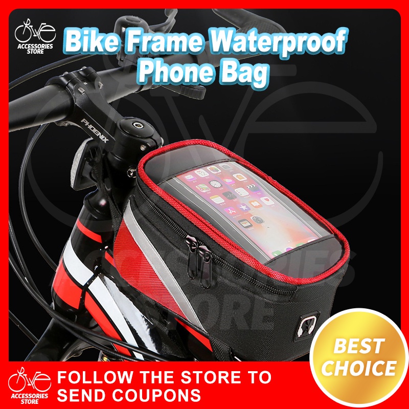 Bike Bag Front Bag With Waterproof Touch MTB Top Tube Bag for Bicycle Top Tube Bag Cycling Phone