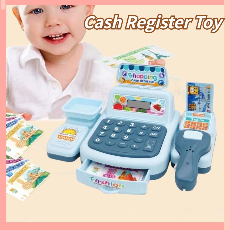 Simulation Cash Register Game Toy Electronic Play House Toys Light