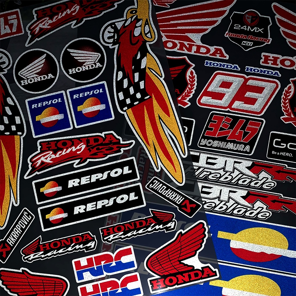 Honda HRC Repsol CBR RR Reflective Sticker Motorcycle Helmet Fuel Tank ...