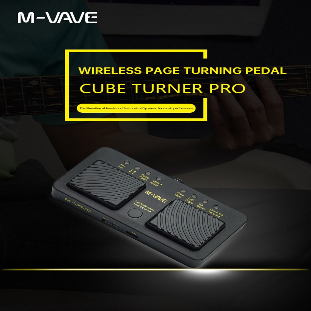 MVAVE Cube Turner Pro Wireless Bluetooth Page Turner Silent Foot Pedal