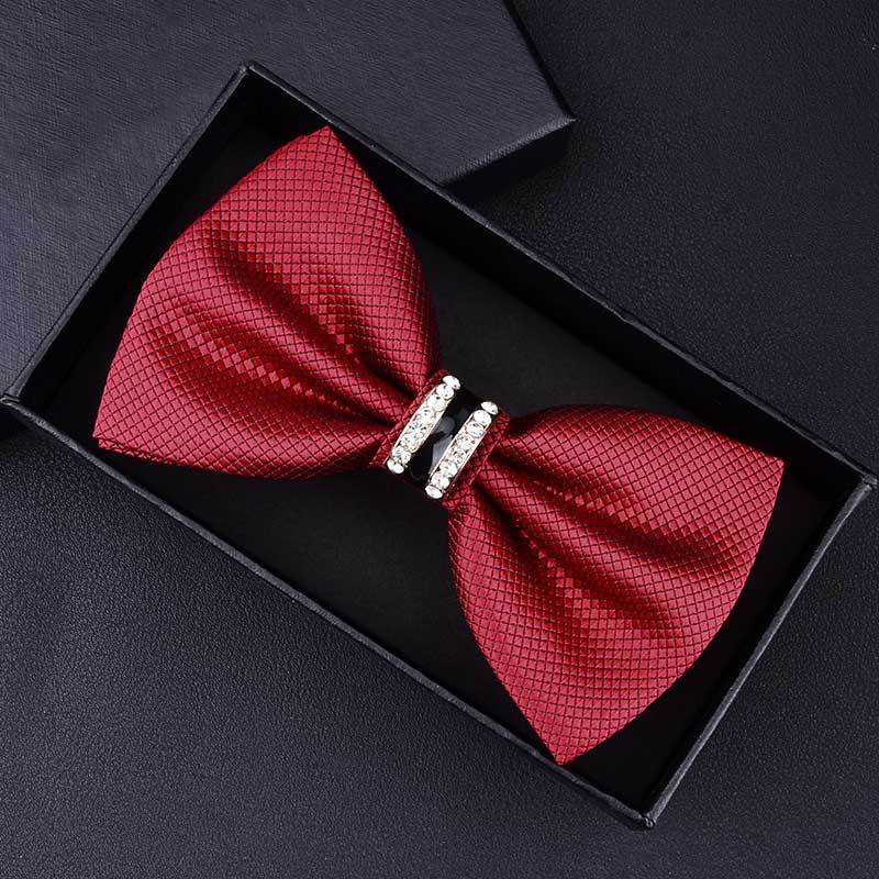 Formal Business Bow Tie Men Groom Groomsmen Wedding Bow Maroon Black ...