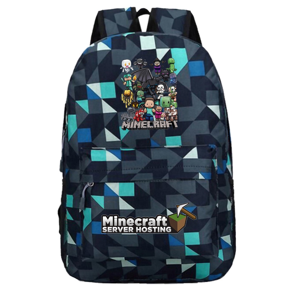 Minecraft Backpack Boy Girl Anime School knapsack Student Cartoon Book ...