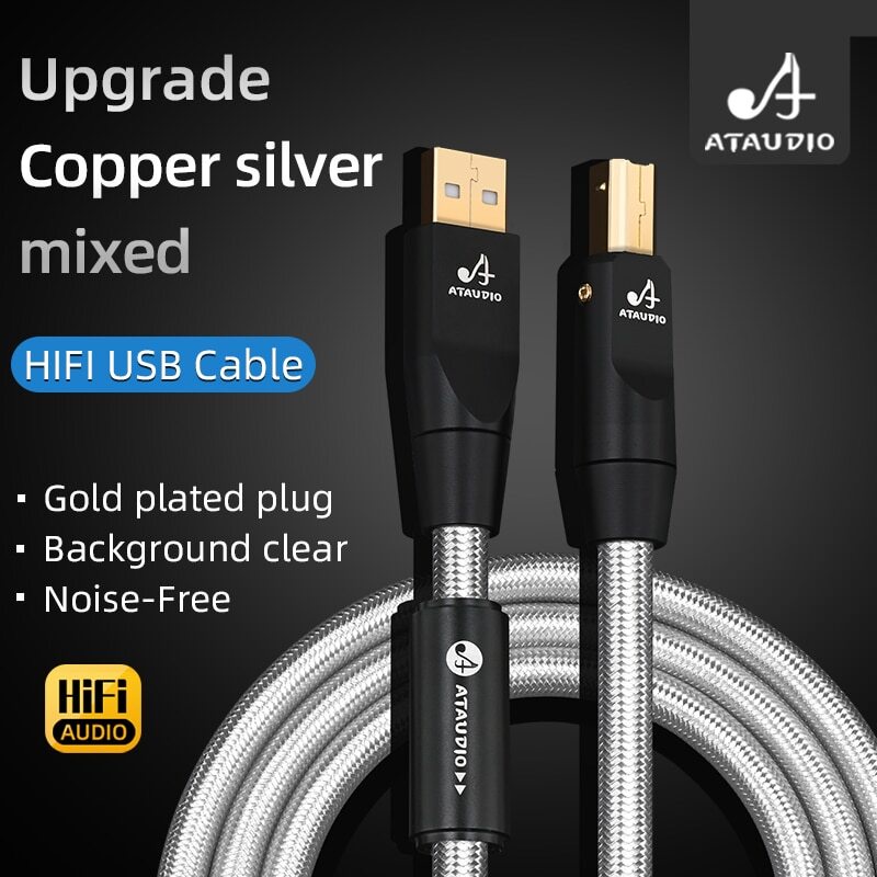 ATAUDIO Hifi USB Cable DAC AB CB CC Digital AB Audio A to B highend Type A to Type B Hifi