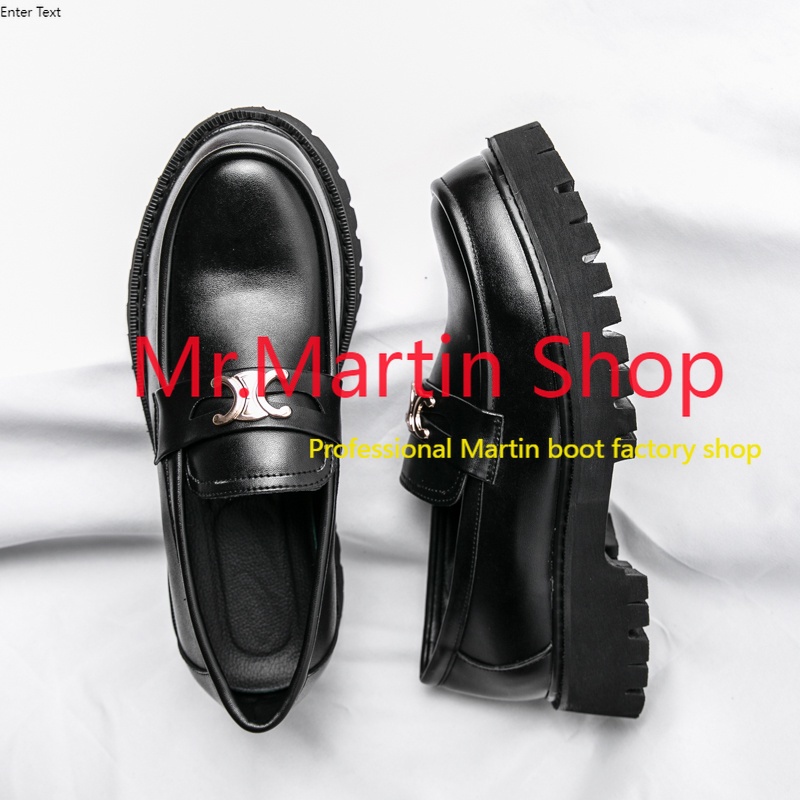 Mr.Martin Male Platform Loafers Slip On Leather Casual Shoes For Man Size 38 44 Without Box