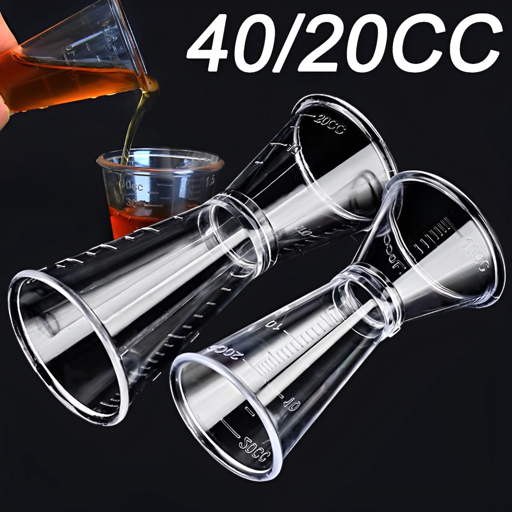 Acrylic Clear Double Jigger Measuring Cup 40cc Measuring Cup 100ml for ...