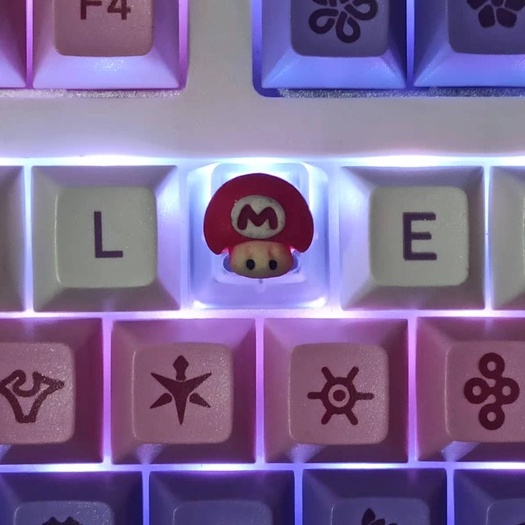 Ready Stock 1PCS Keycap Mario Translucent Cute Suitable for Mechanical ...