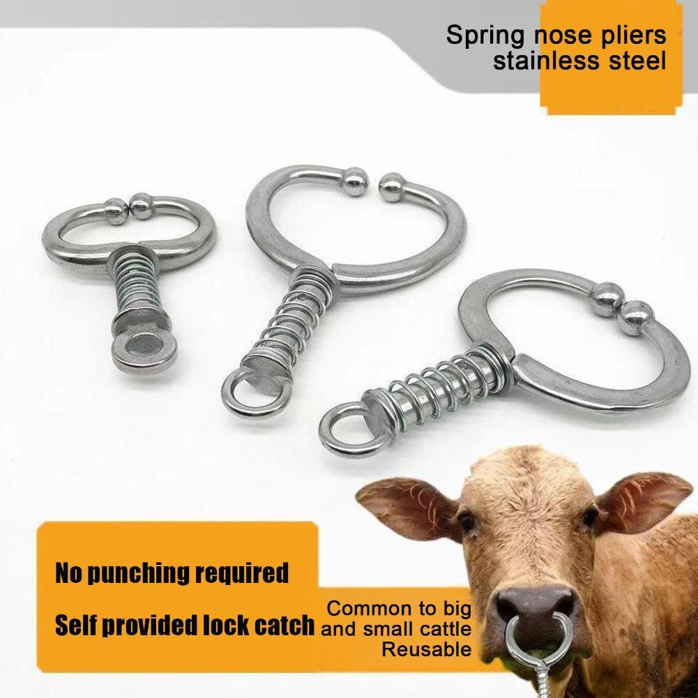 Farm Animal Supplies Cattle Nose Stainless Steel Cattle Clamp Nose Cow ...