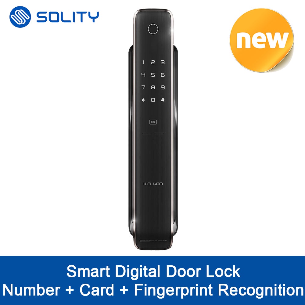 SOLITY WELKOM WP-4500B Smart Digital Door Lock Number Card Fingerprint ...