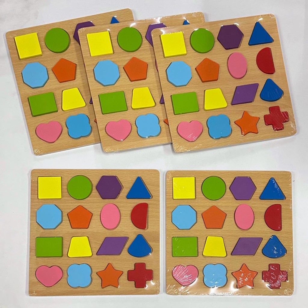 [#1859] 16 SHAPES WOODEN EDUCATIONAL TOYS | Shopee Philippines