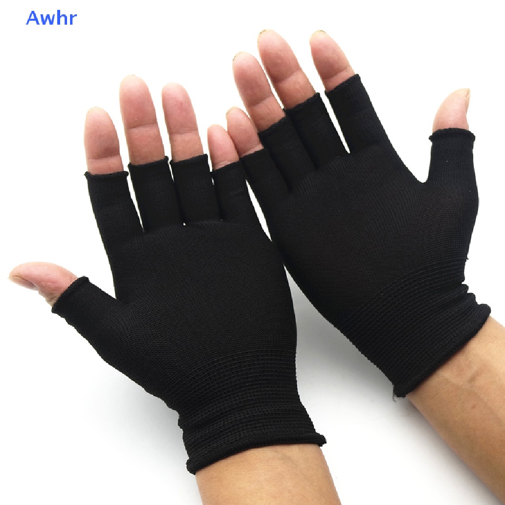 Awhrme Half Finger Fingerless Gloves For Women And Men Wool Knit