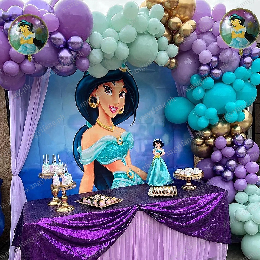 1Set 95pcs Disney Aladdin Princess Jasmine Theme Balloon Garland Arch