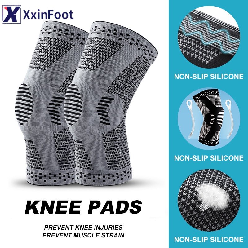 Knee Pad Sports Knee Support Pad High Compression Silicone Pad Spring