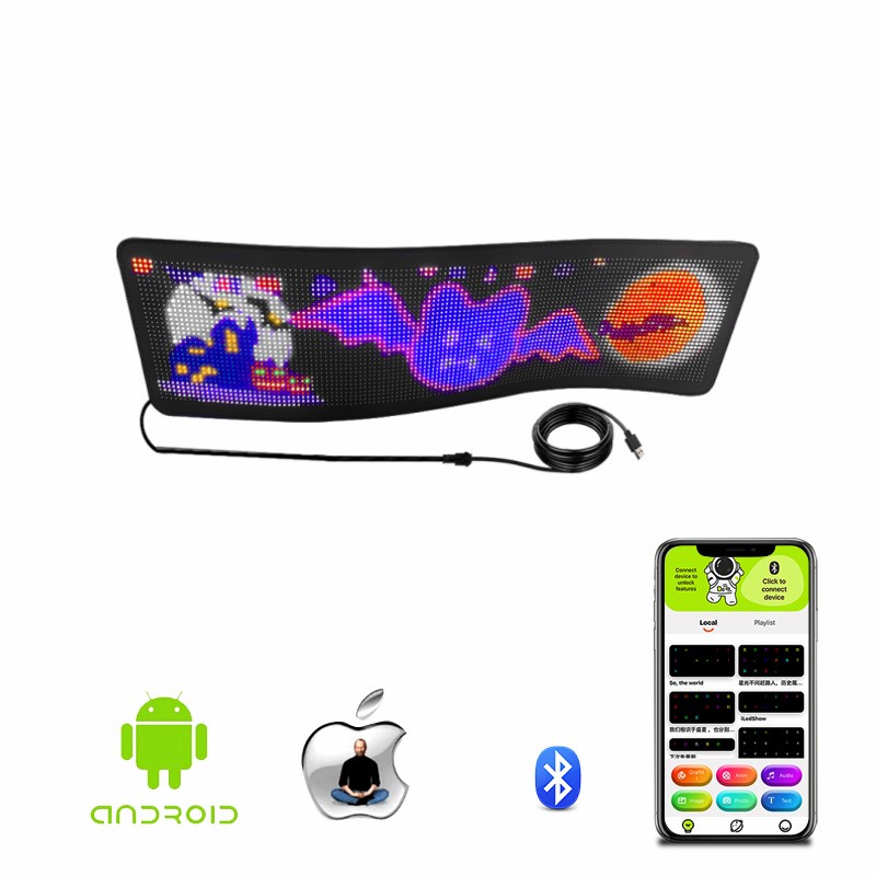 DIY Multi-language Programme Full Color Flexible LED Display Panel ...
