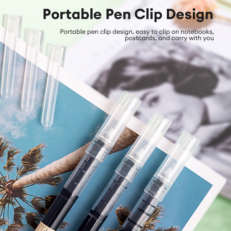 Deli Gel Pen Black 0.5mm Roller Pen Sign Pen Writing Stationery School ...