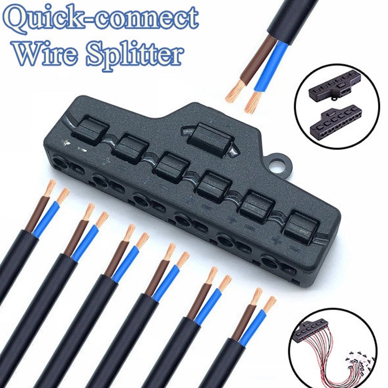 Splitter 1 in 3 out Quick Connector Push Terminals Post LED Terminal ...