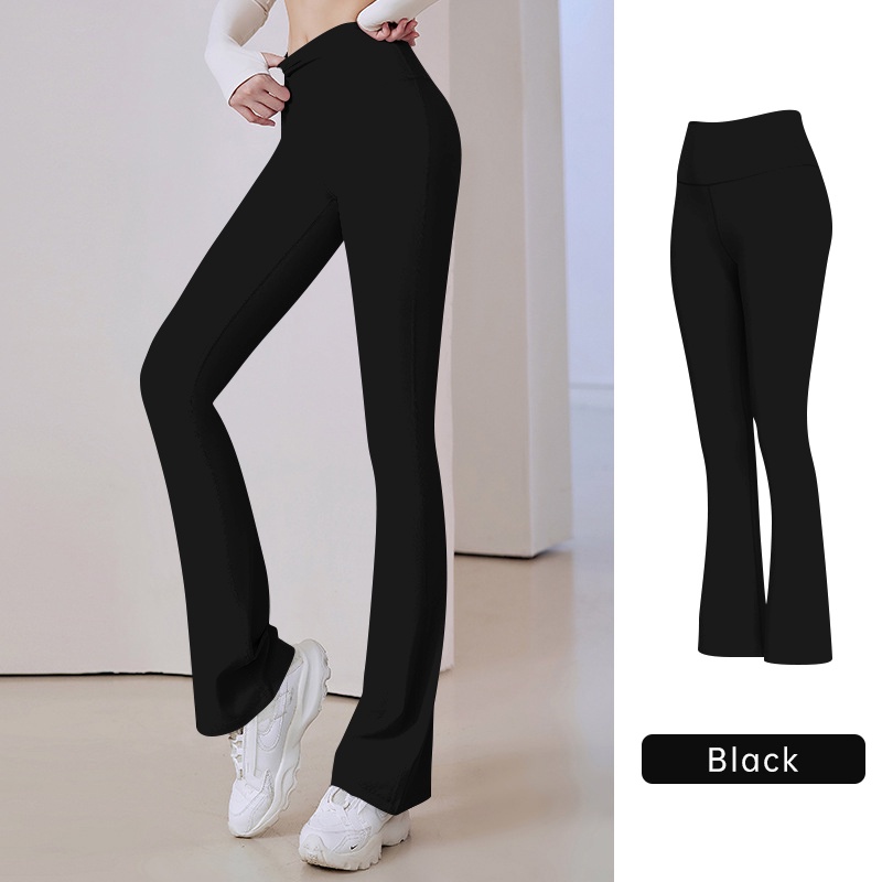 Wideleg pants women's highwaist hiplifting loose slim yoga flared