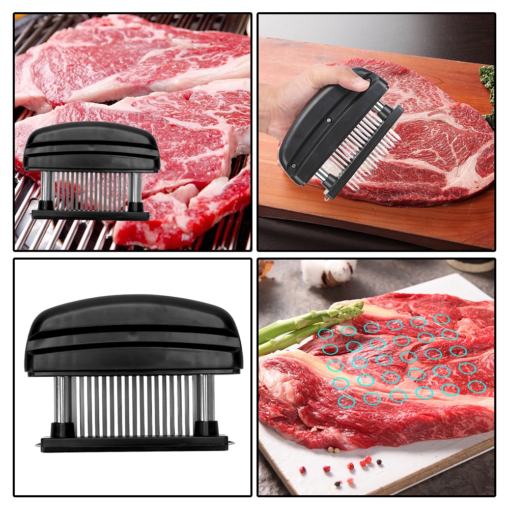 48 Blades Needle For Beef Steak Stainless Steel Meat Tenderizer Tender ...
