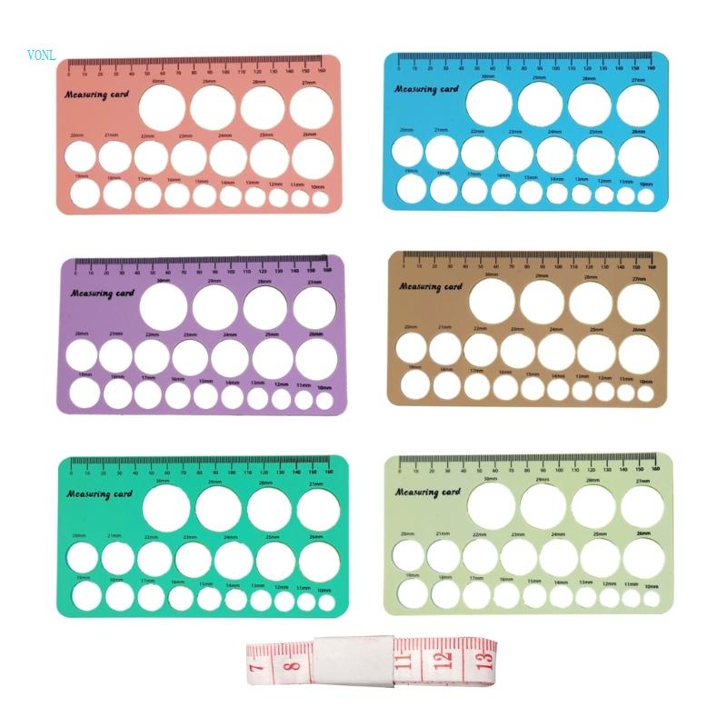 Vonl Silicone Nipple Measuring Card Breast Pump Flange Circle Ruler ...