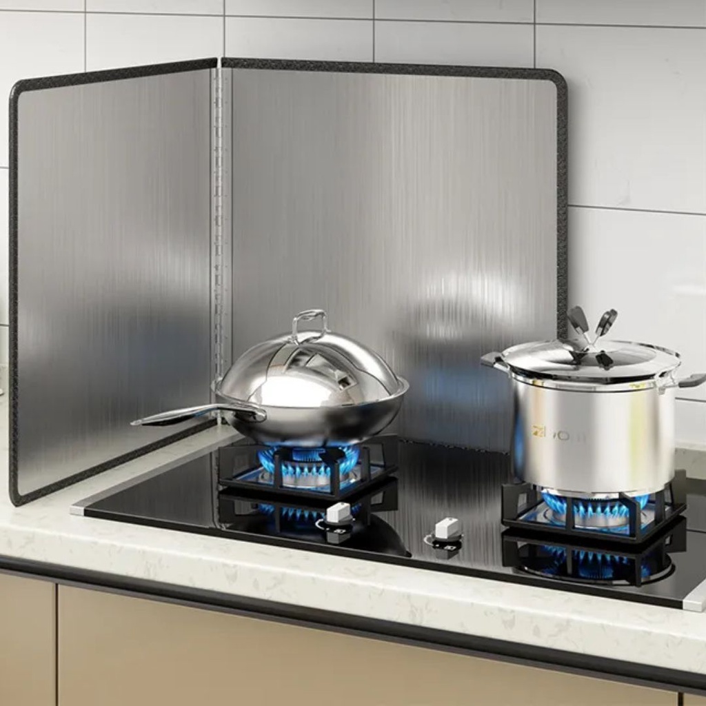 Home of Anya Kitchen Gas Stove Baffle Stainless Steel Frying Oil Splashing Protection Shopee