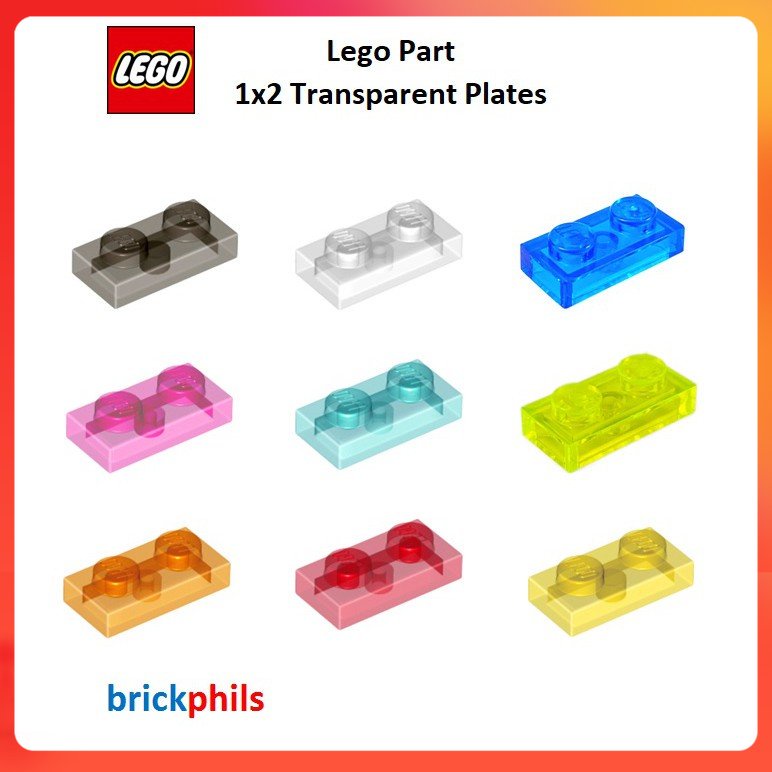 LEGO® Plaque 1 x 2 – 3023 – Transparent