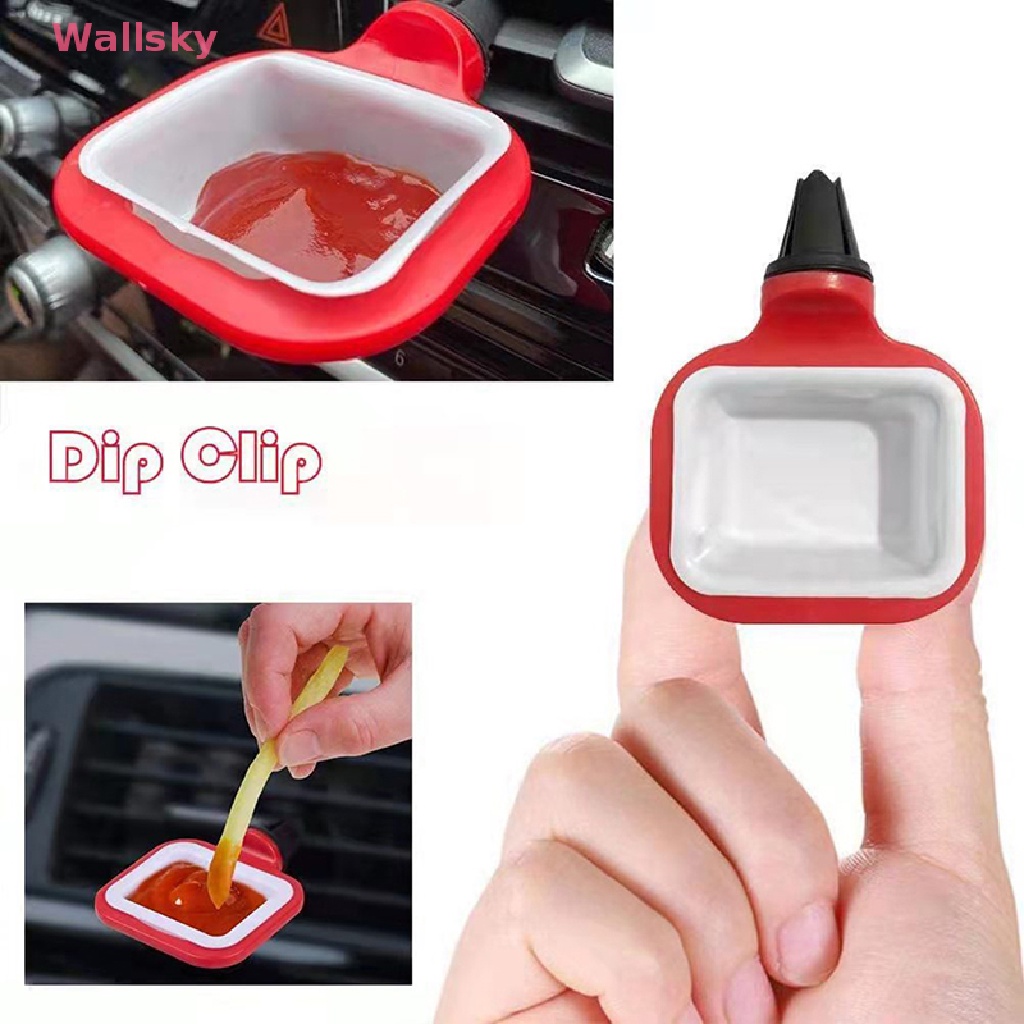Wallsky> Portable Car French Fries Sauce Holders Stand Dip Clip Car Ketchup Rack Basket well
