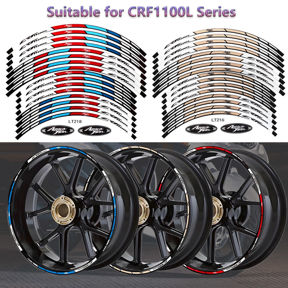 Reflective HONDA CRF1100L Motorcycle Wheel Sticker Rim Hub Stripe ...