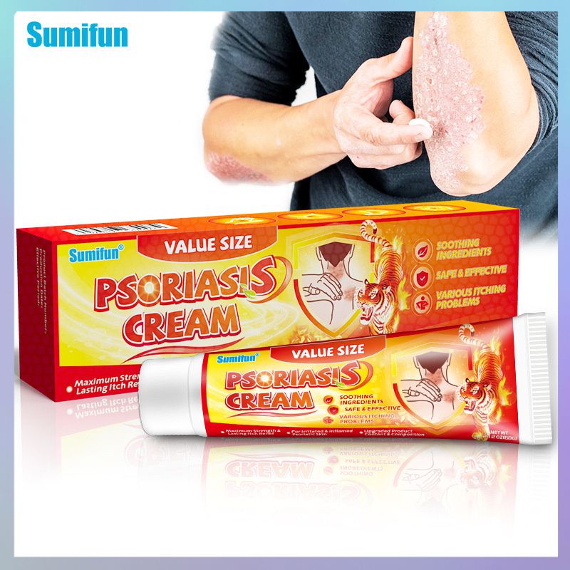 Sumifun Psoriasis Cream Inhibit Bacteria Relieve Skin Dry Itching 