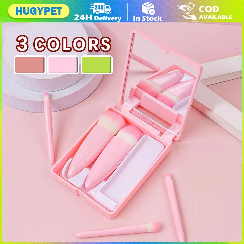 5Pcs Makeup Brushes Set Portable Soft Hair Loose Powder Brush Blush ...