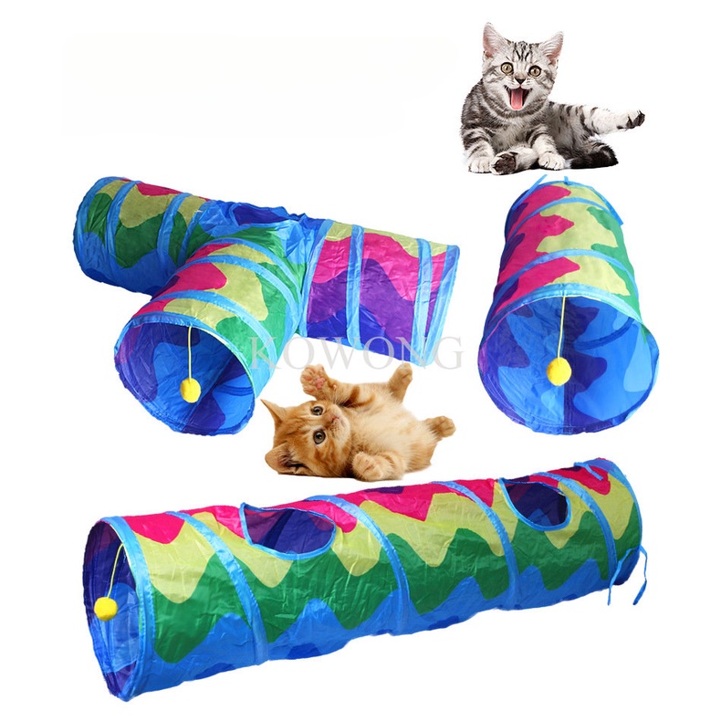 Cute Cat Kitten Tunnel Furbaby Accessories for Cats Dogs Colorful