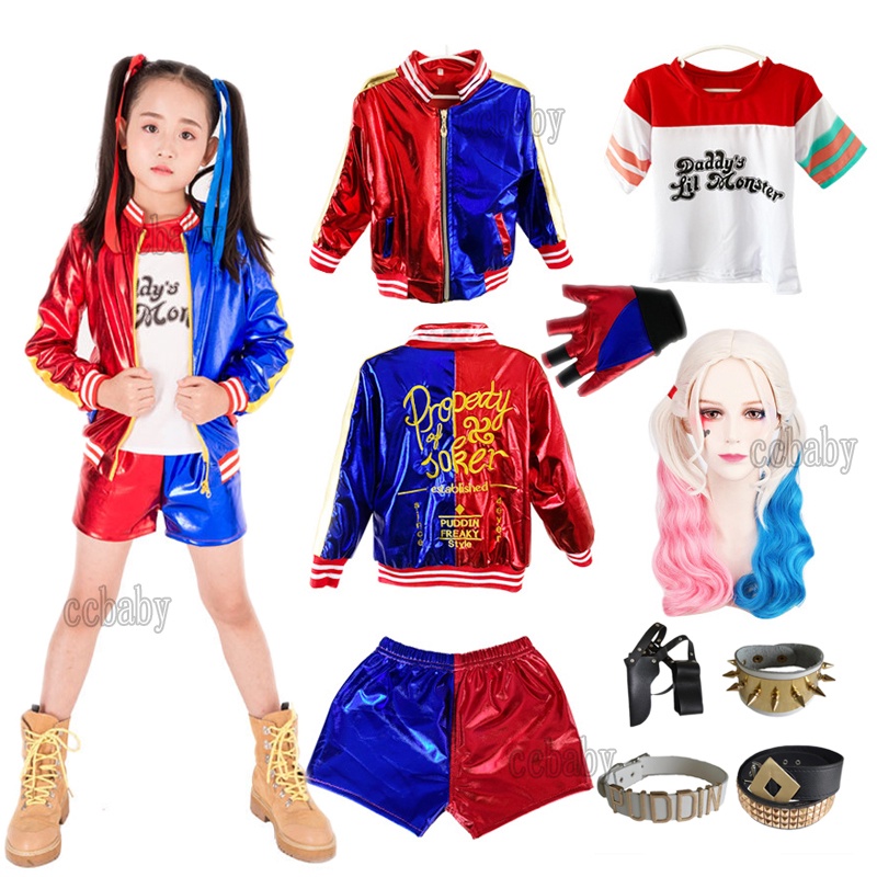 Halloween Cosplay Harley Quinn Costume Infant Girl Party Birthday 