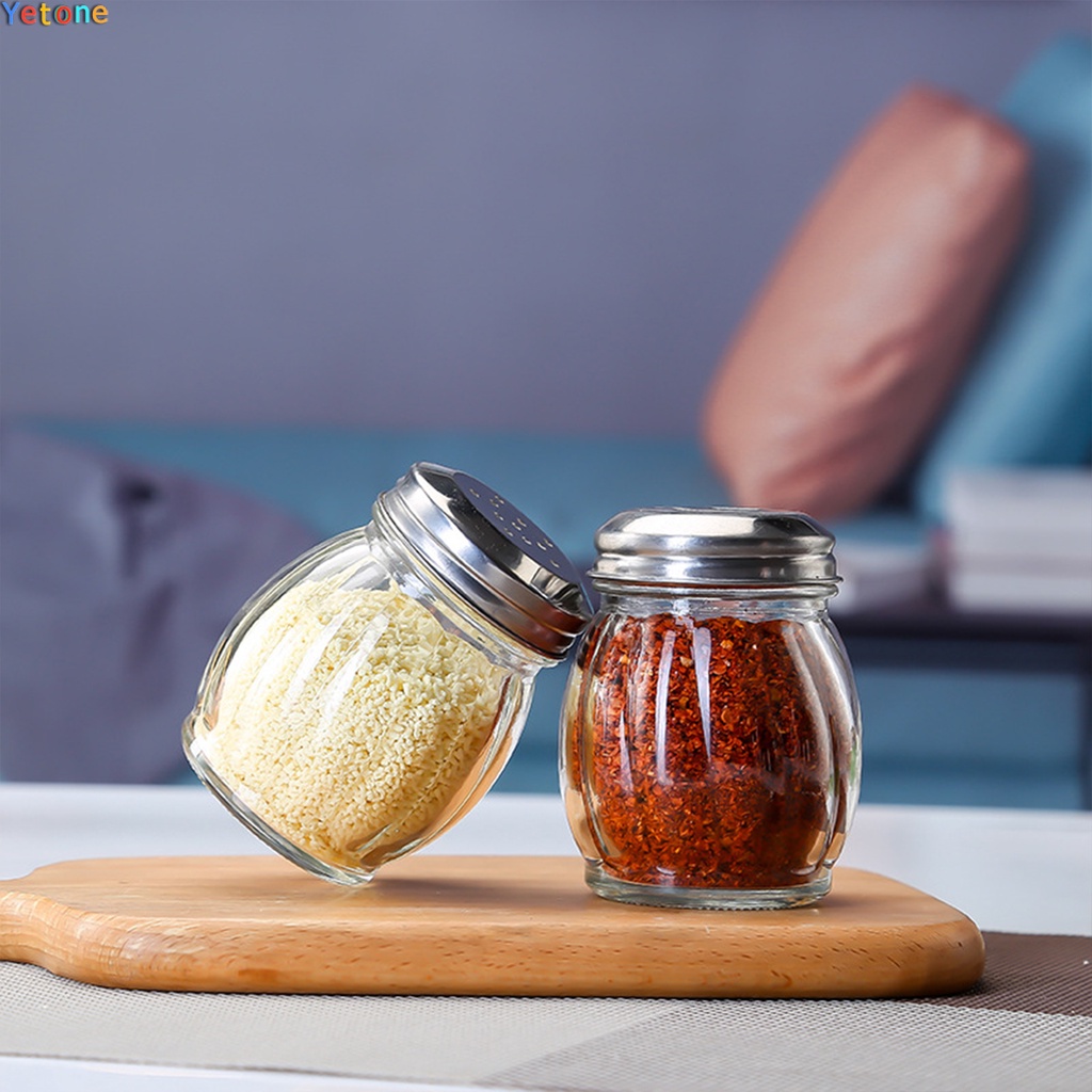 Yetoone 50ML Glass Seasoning Shaker Bottles Stylish Kitchen Gadget for