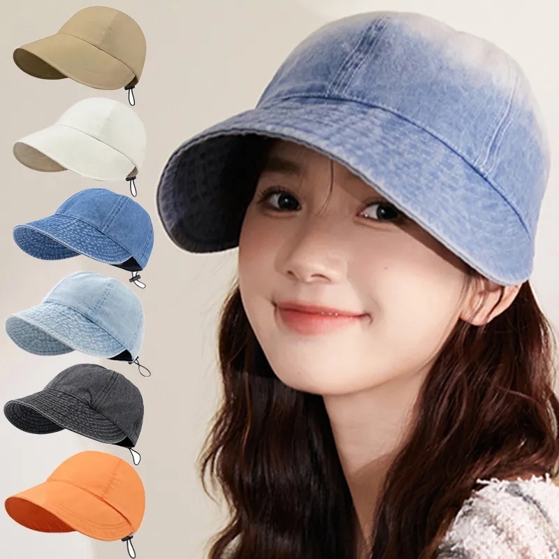 Summer Quick-drying Foldable Portable Wide Brim Fisherman Bucket Hats ...