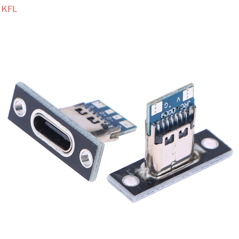 (KFL) 10pcs USB 3.1 Type C Socket With Screw fixing plate Type-C USB ...