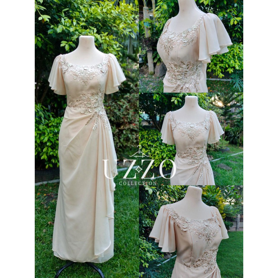 HABLON Ninang Mother Principal Sponsor Gown Dress Formal Wedding ...