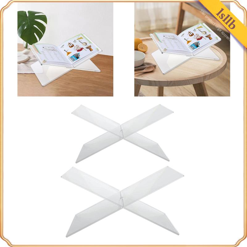[Lsllb] Acrylic Book Stand Sturdy Transparent Clear Acrylic Book Holder