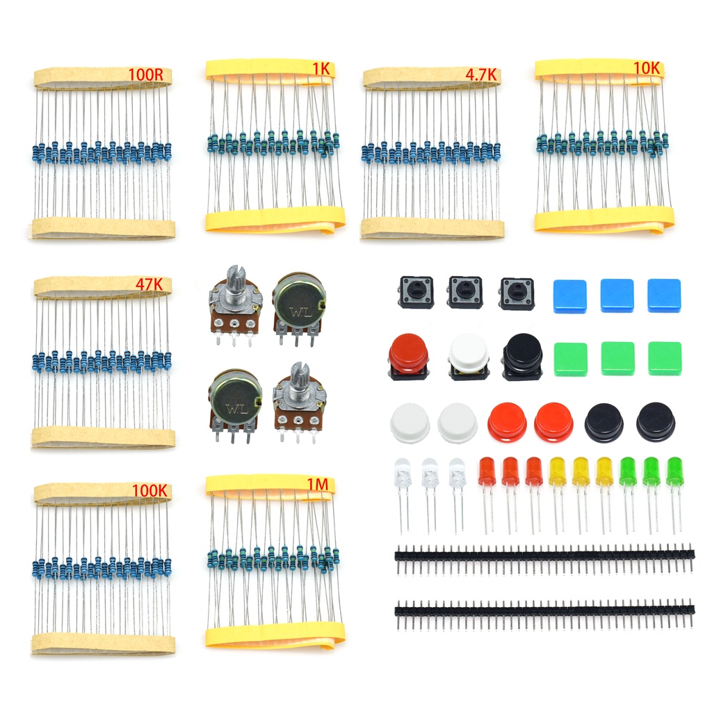 Electronic Parts Pack KIT For ARDUINO Component Resistors Switch Button ...