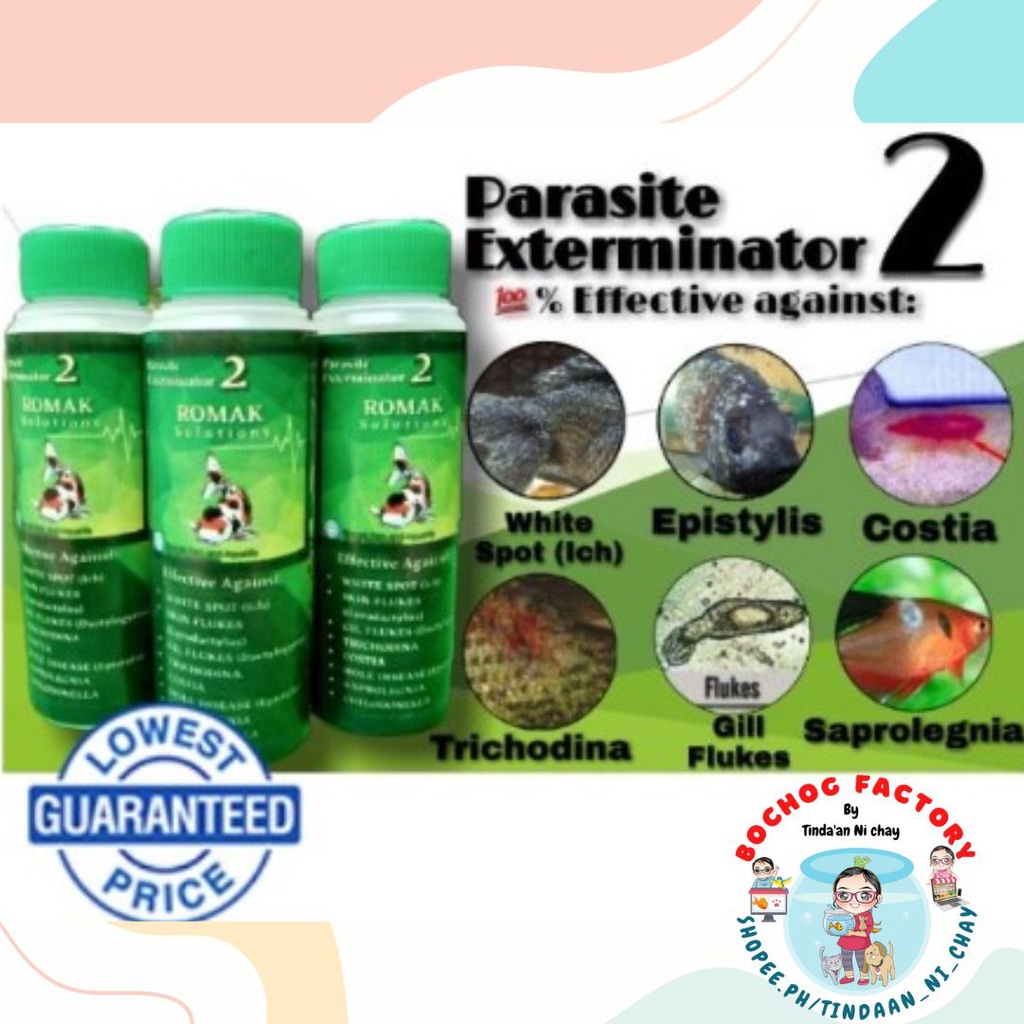 Romak parasite exterminator 1 2 3 methylene blue 100g fish dewormer