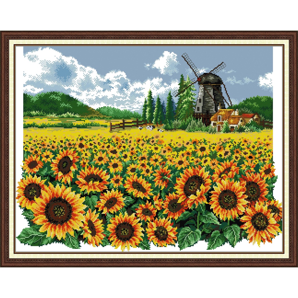 Joy Sunday Stamped Cross Stitch Ktis DMC Threads Chinese DIY Set Needlework Embroidery Kit