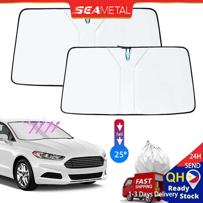 SEAMETAL Car Windshield Sun Shade Covers Front Window Sunscreen Visors ...