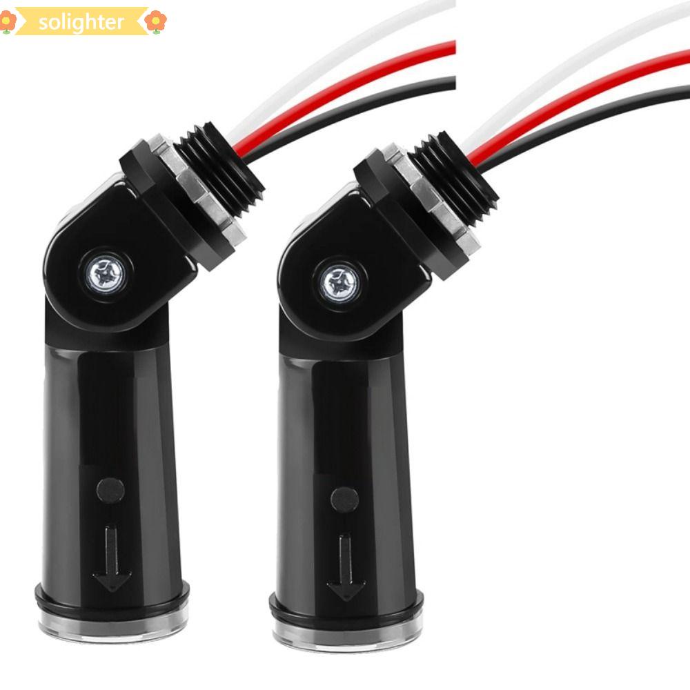SOLIGHTER Photoelectric Switch Durable with Swivel Mount Photocell IP65 Waterproof Photocell