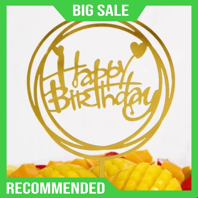 Cake Topper Acrylic Cake Topper Happy birthday | Shopee Philippines
