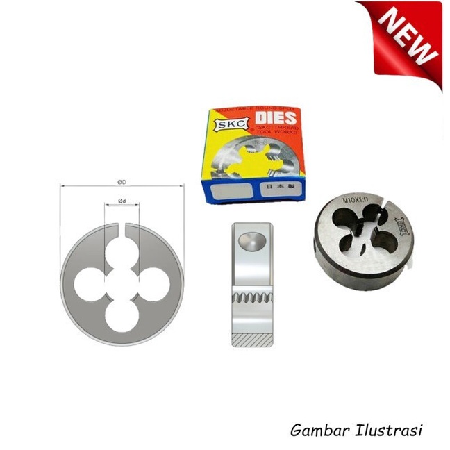 Snei M16 X 1 Round Die Snay Thread Bolt M16X1.0 Senai Sney Dies ...