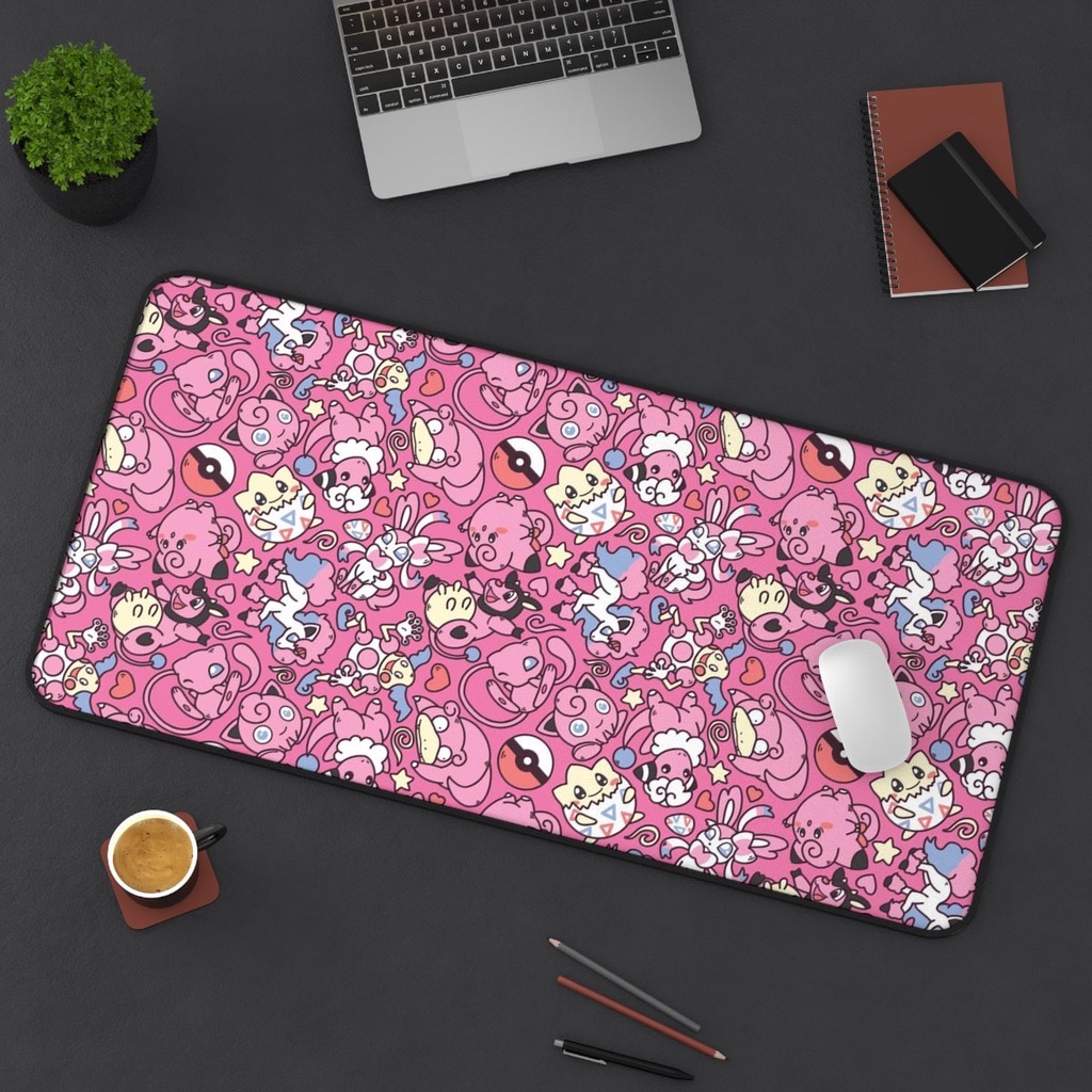 Mew Fairy Gaming Desk Mat, Long Desk Mats, Mousepad, Christmas Birthday ...