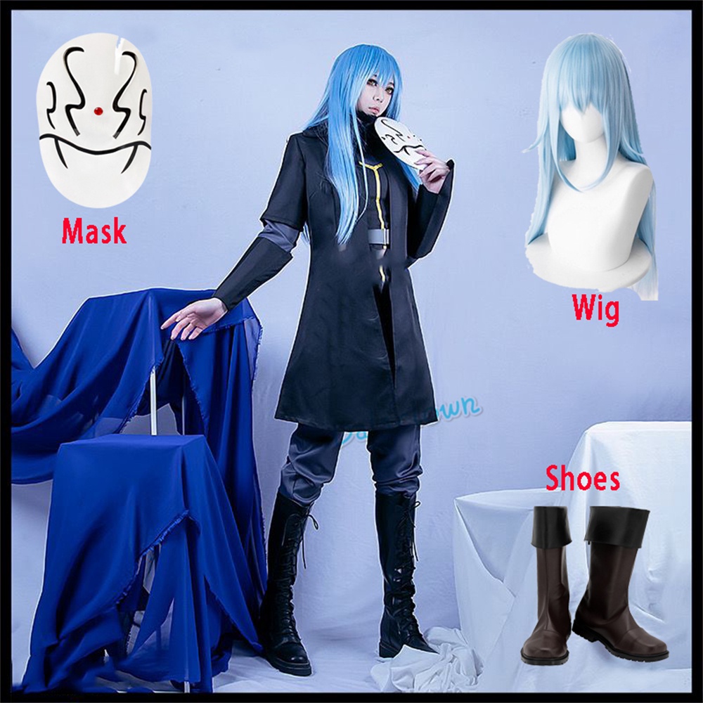 That Time I Got Reincarnated As A Slime Rimuru Tempest Cosplay Costume Boots Wig Anime Halloween