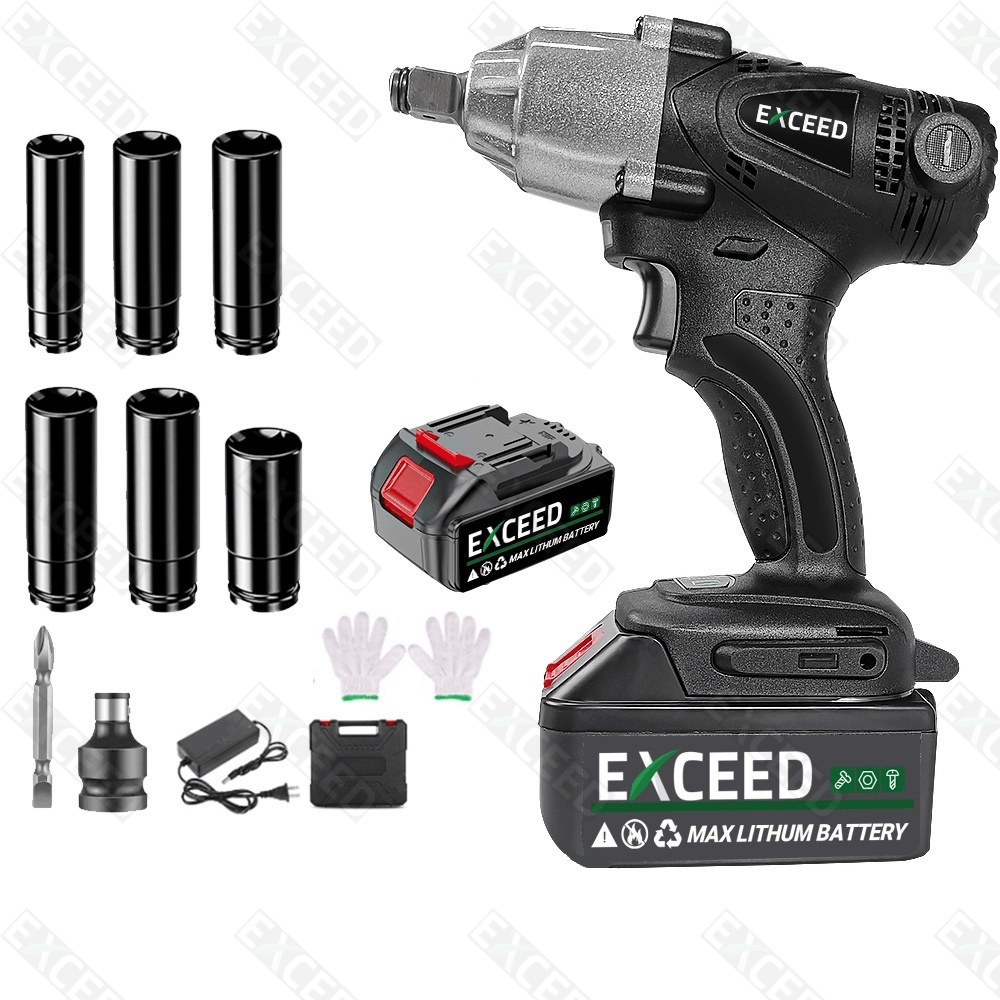Ready Stock EXCEED Electric Impact Wrench Cordless Impact Wrench Power Tools Set Drill with 2 Batt Shopee Philippines